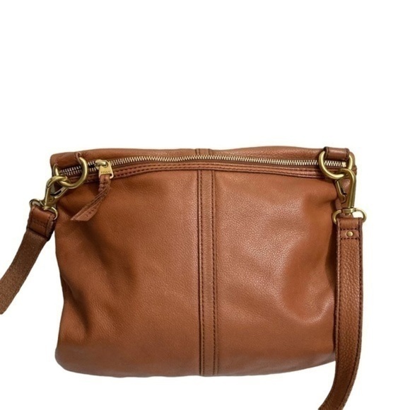 Fossil brown leather two way messenger bag - Picture 6 of 16